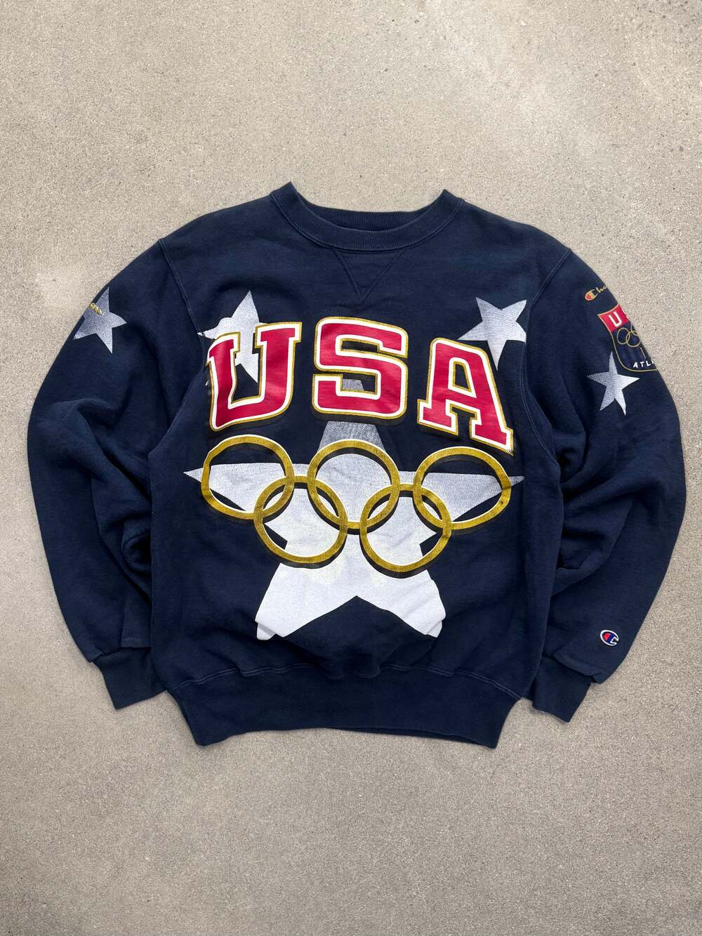 Vintage 1996 Champion Atlanta Olympics USA Crewneck Sweatshirt - M